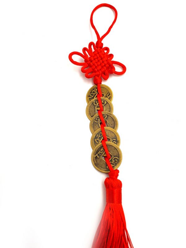 Cliquez sur la vignette pour agrandir et survolez la photo pour zoomer 5 Pièces chinoises Feng Shui avec noeud sans fin 2