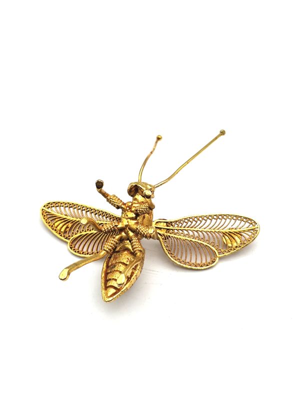 Cliquez sur la vignette pour agrandir et survolez la photo pour zoomer Ancien bijou de théâtre - Insecte - Empereur et impératrice - Abeille 4