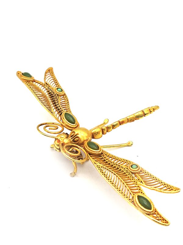 Cliquez sur la vignette pour agrandir et survolez la photo pour zoomer Ancien bijou de théâtre - Insecte - Empereur et impératrice - Libellules 2