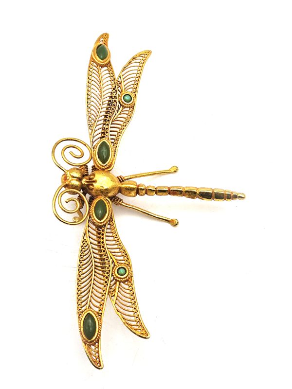 Cliquez sur la vignette pour agrandir et survolez la photo pour zoomer Ancien bijou de théâtre - Insecte - Empereur et impératrice - Libellules 3