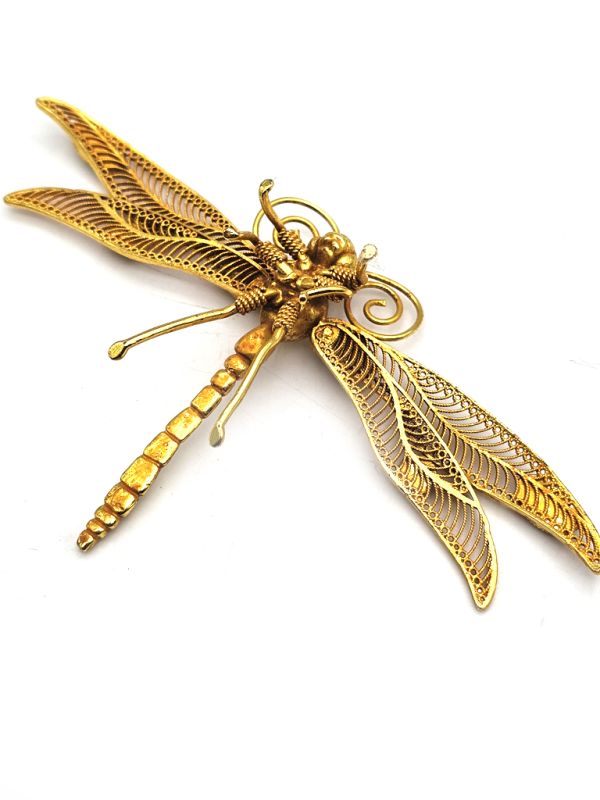 Cliquez sur la vignette pour agrandir et survolez la photo pour zoomer Ancien bijou de théâtre - Insecte - Empereur et impératrice - Libellules 4