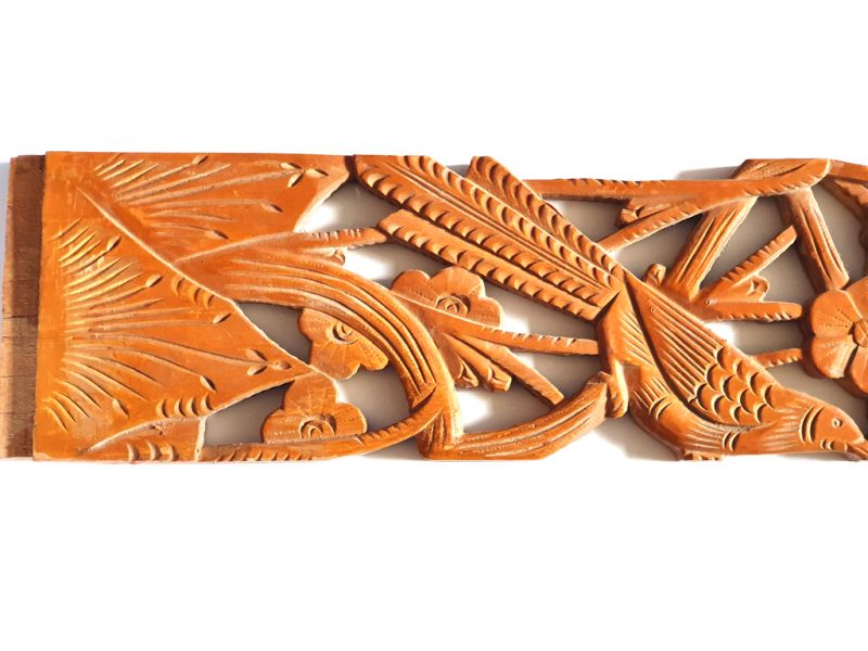 Cliquez sur la vignette pour agrandir et survolez la photo pour zoomer Ancien Grand Bois de Chine - Dynastie Qing - Oiseaux sur un cerisier 2 2