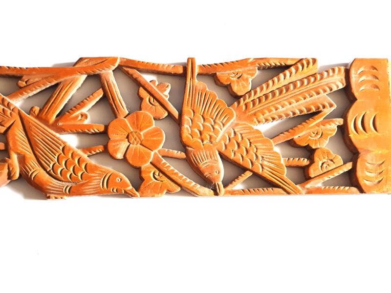 Cliquez sur la vignette pour agrandir et survolez la photo pour zoomer Ancien Grand Bois de Chine - Dynastie Qing - Oiseaux sur un cerisier 2 3