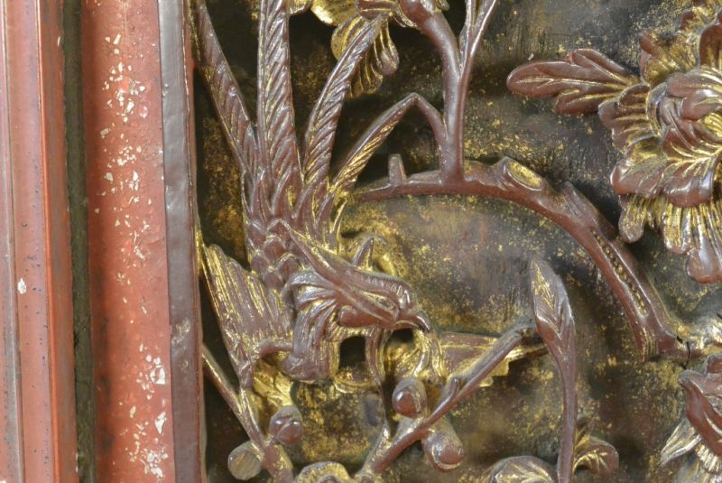 Cliquez sur la vignette pour agrandir et survolez la photo pour zoomer Ancien Grand Bois de Chine Oiseaux 1 4