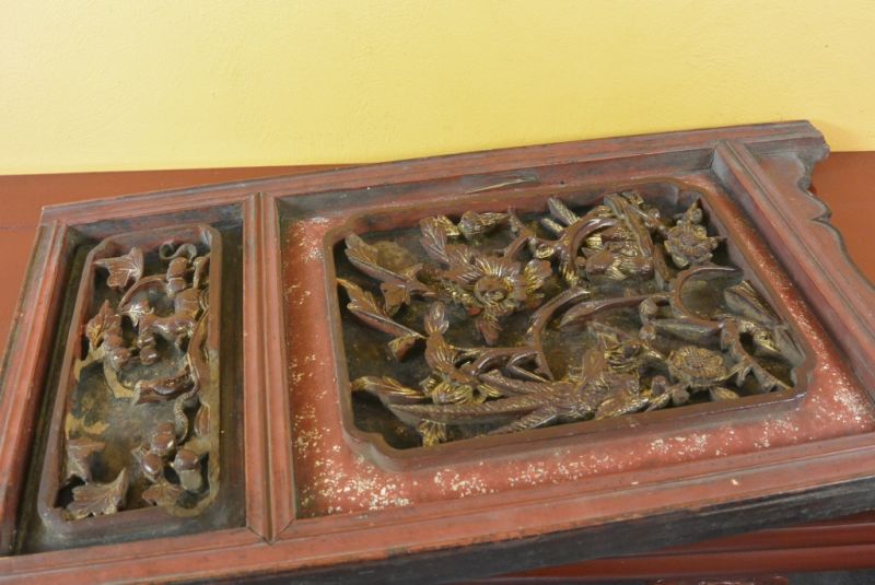 Cliquez sur la vignette pour agrandir et survolez la photo pour zoomer Ancien Grand Bois de Chine Oiseaux 1 5