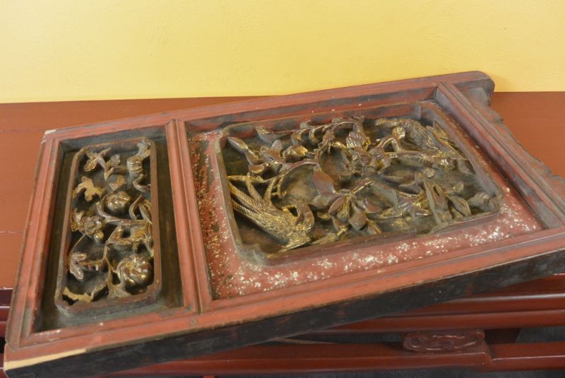 Cliquez sur la vignette pour agrandir et survolez la photo pour zoomer Ancien Grand Bois de Chine Oiseaux 2 5