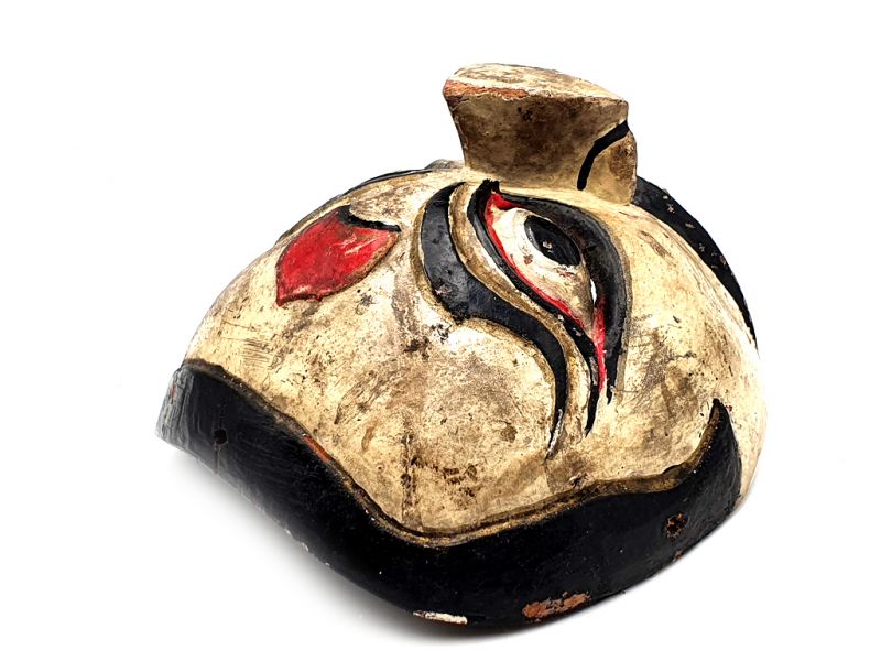 Cliquez sur la vignette pour agrandir et survolez la photo pour zoomer Ancien masque de Java (80 ans) - Théâtre indonésien - Masque Topeng Javanais - Clown 4