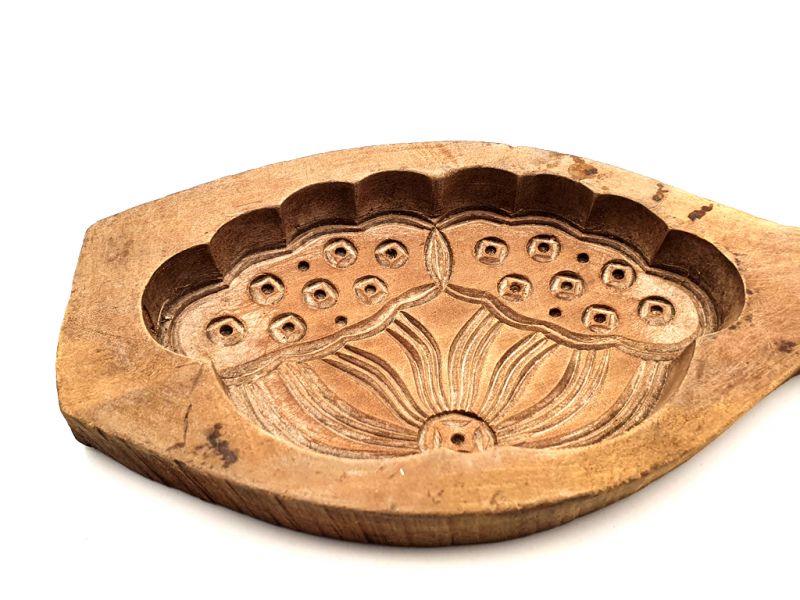 Cliquez sur la vignette pour agrandir et survolez la photo pour zoomer Ancien Moule Chinois en Bois Fleur chinoise - Lotus 2
