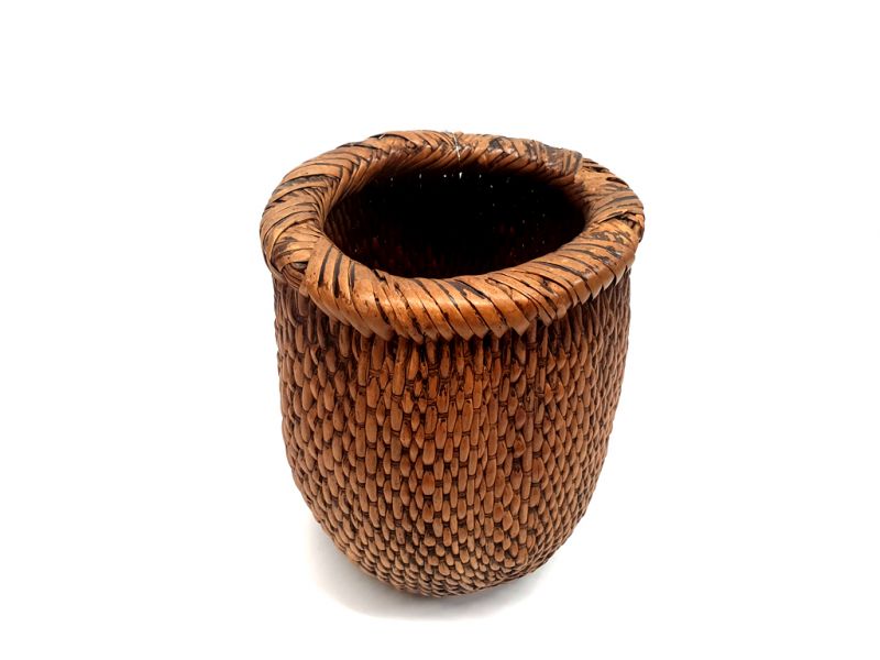 Cliquez sur la vignette pour agrandir et survolez la photo pour zoomer Ancien Panier à Riz chinois tressée - Vannerie - Petit modèle 2 2