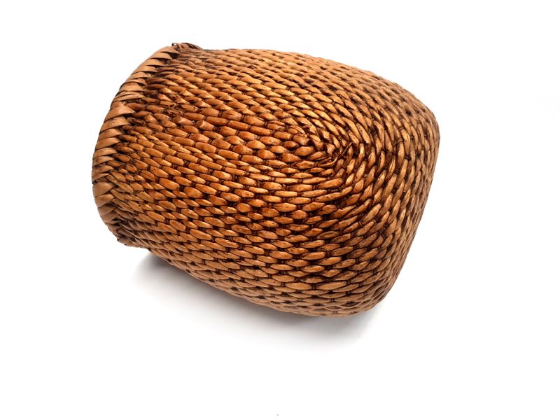 Cliquez sur la vignette pour agrandir et survolez la photo pour zoomer Ancien Panier à Riz chinois tressée - Vannerie - Petit modèle 2 3
