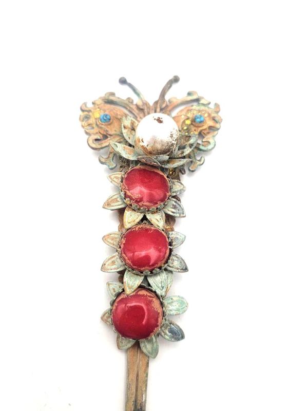 Cliquez sur la vignette pour agrandir et survolez la photo pour zoomer Ancien Pic à cheveux chinois - Papillon 2