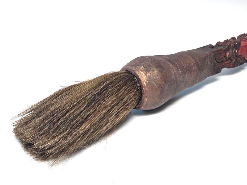 Cliquez sur la vignette pour agrandir et survolez la photo pour zoomer Ancien Pinceau Sculpté à Motifs de Nuée et Dragon – Splendeur Calligraphique Qing 2