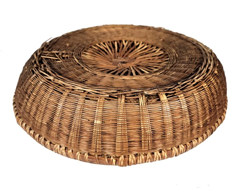 Cliquez sur la vignette pour agrandir et survolez la photo pour zoomer Ancien plateau chinois tressée - Vannerie - Abimé - Réduction 5