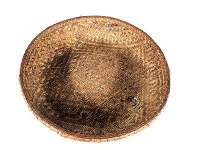 Ancien plateau chinois tressée - Vannerie - Abimé - Réduction Ancien plateau chinois tressée - Vannerie - Abimé - Réduction