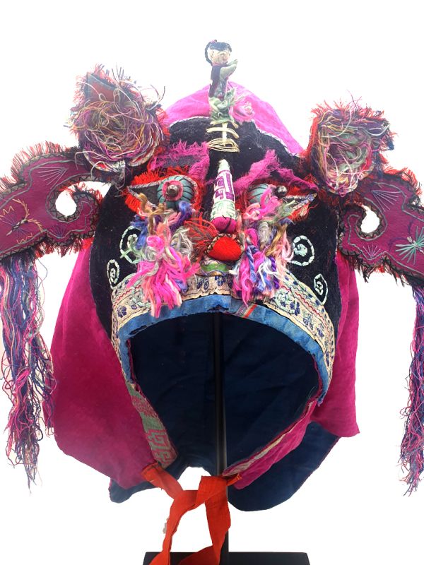 Ancienne Coiffe d'enfant Minorité Miao