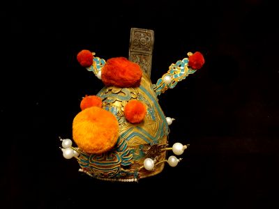 Ancienne coiffe de théâtre chinois - Casque Ancienne coiffe de théâtre chinois - Casque