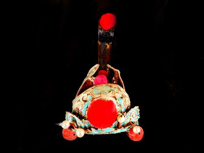 Ancienne coiffe de théâtre chinois Casque Ancienne coiffe de théâtre chinois Casque