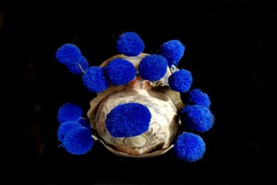 Ancienne coiffe de théâtre chinois - Coiffe de préparation 2 Ancienne coiffe de théâtre chinois - Coiffe de préparation 2