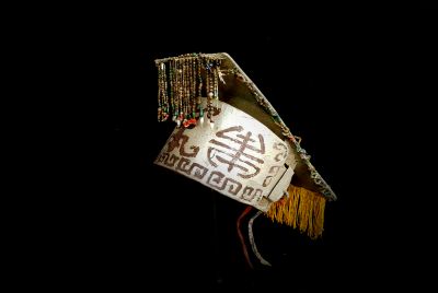 Ancienne coiffe de théâtre chinois Savant Ancienne coiffe de théâtre chinois Savant