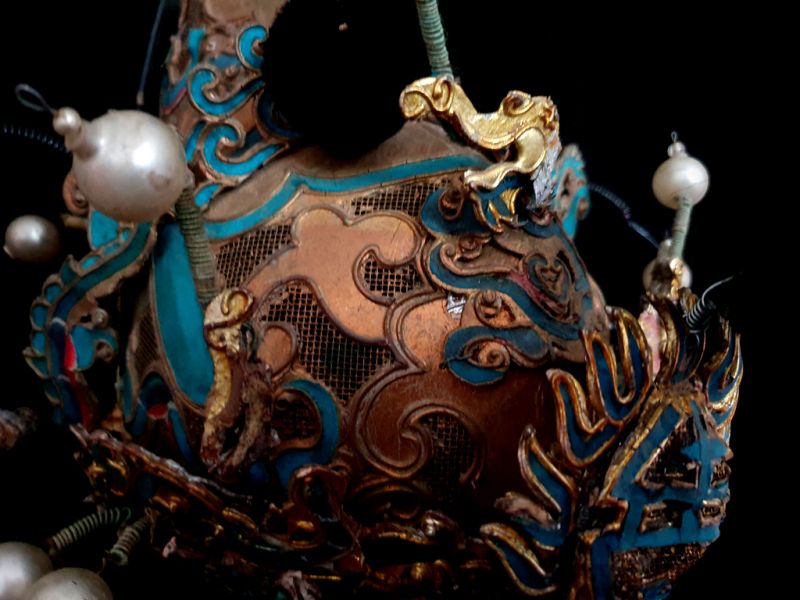 Cliquez sur la vignette pour agrandir et survolez la photo pour zoomer Ancienne coiffe de théâtre chinois Sorcier de l'empereur 3