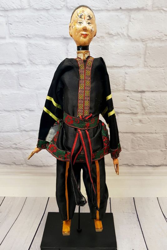 Cliquez sur la vignette pour agrandir et survolez la photo pour zoomer Ancienne marionnette de Théâtre chinoise - Province Fujian - Homme / Chanteur d'opéra 2