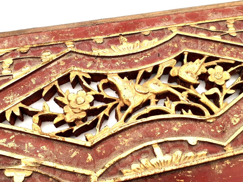 Cliquez sur la vignette pour agrandir et survolez la photo pour zoomer Ancienne plaque en Bois - Dynastie Qing - Les animaux de la forêt 2