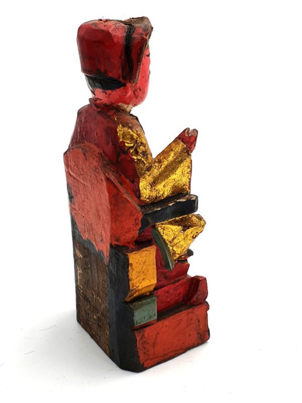 Cliquez sur la vignette pour agrandir et survolez la photo pour zoomer Ancienne reproduction - Petite Statue votive Chinoise - Dignitaire chinois 4