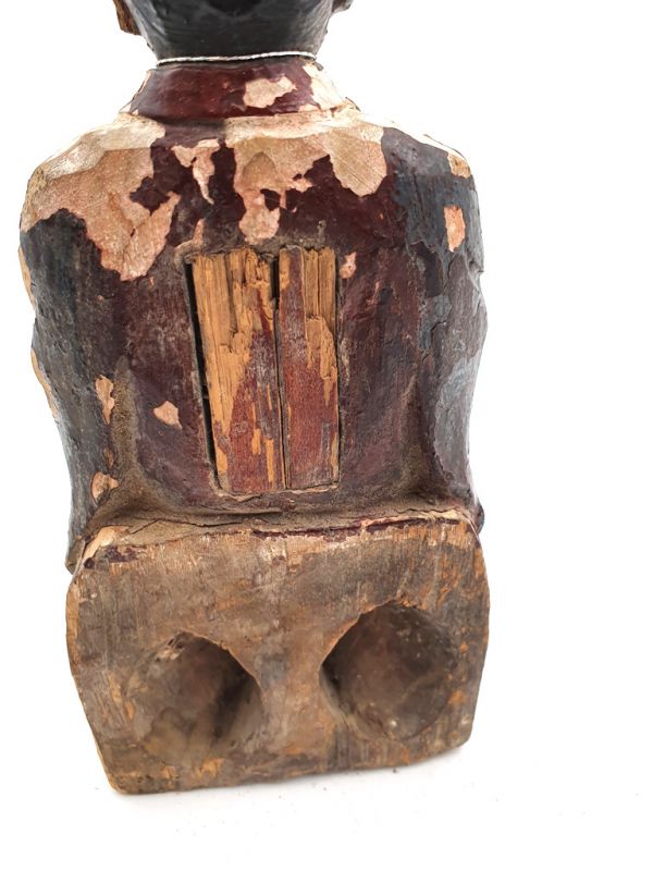 Cliquez sur la vignette pour agrandir et survolez la photo pour zoomer Ancienne statue votive chinoise - Femme d'Asie 5