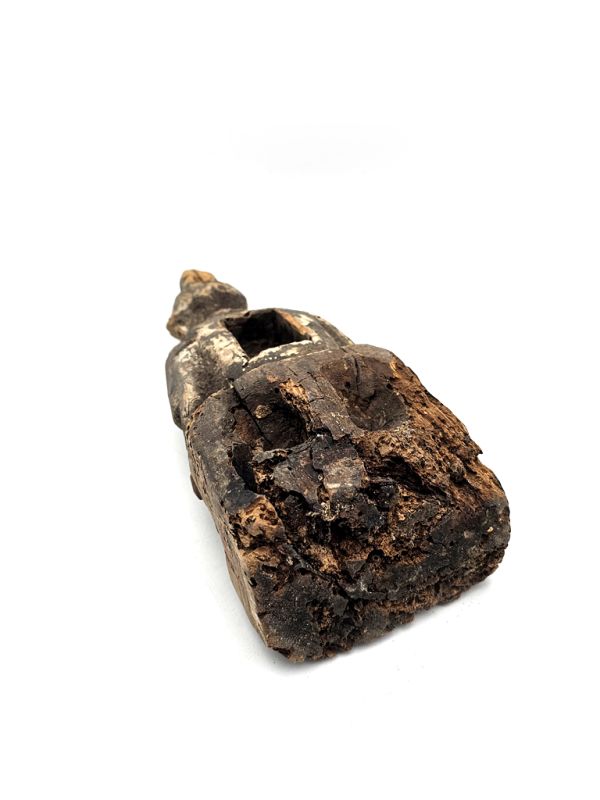 Cliquez sur la vignette pour agrandir et survolez la photo pour zoomer Art Sacré Chinois - Femme Vénérable en Bois Peint 5