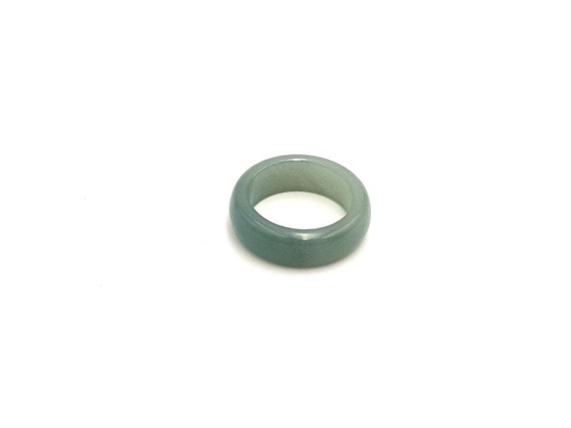 Bague en Jade Vert Translucide - Taille: 51
