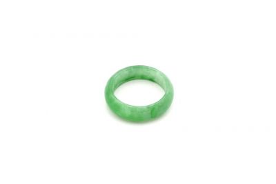 Bague en Jade Vert Translucide - Taille: 58