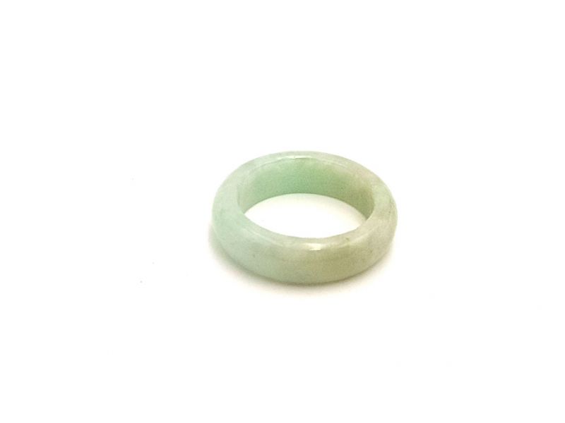 Bague en Jade Vert Translucide - Taille: 61