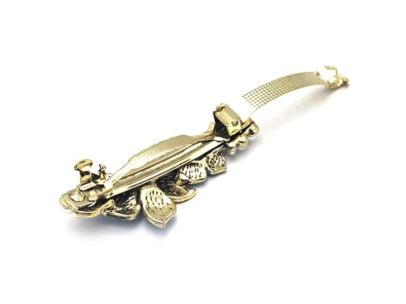 Cliquez sur la vignette pour agrandir et survolez la photo pour zoomer Barrette chinoise en émail - Cloisonnée - La double fleurs 5