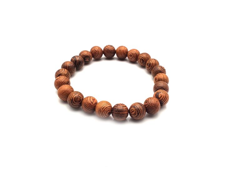 Cliquez sur la vignette pour agrandir et survolez la photo pour zoomer Bijoux - Bracelet Mâlâ Tibétains en bois - 100% Naturel - Palissandre d'Afrique 2