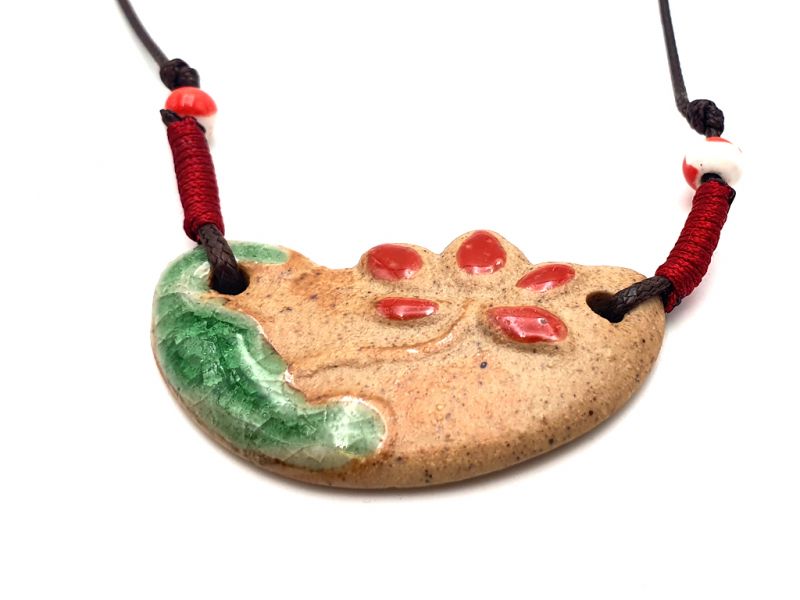 Cliquez sur la vignette pour agrandir et survolez la photo pour zoomer Bijoux en Céramique Collection Empereur du Japon - Collier en céramique - Fleurs de lotus 2