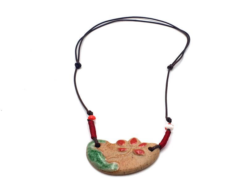 Cliquez sur la vignette pour agrandir et survolez la photo pour zoomer Bijoux en Céramique Collection Empereur du Japon - Collier en céramique - Fleurs de lotus 3