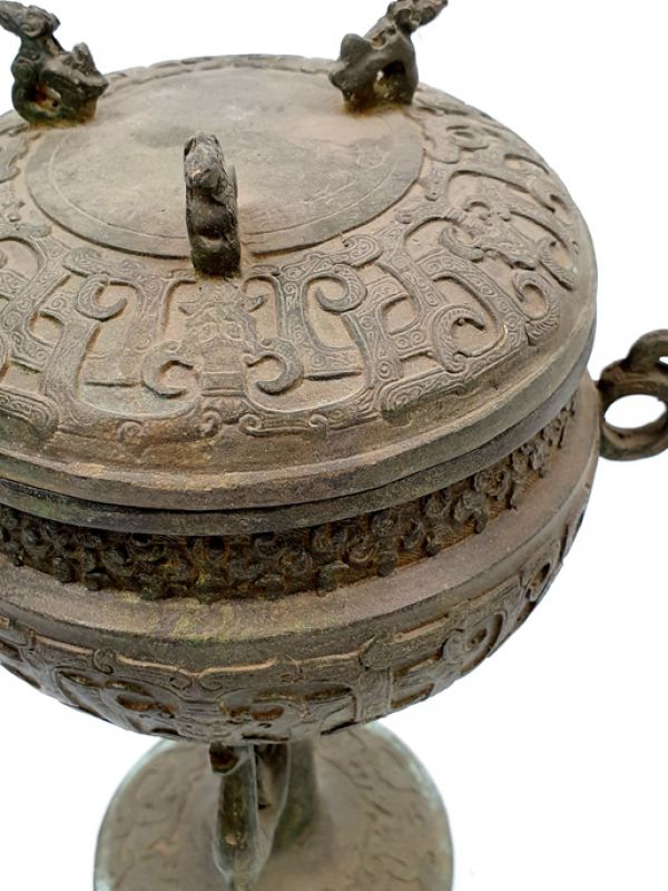 Cliquez sur la vignette pour agrandir et survolez la photo pour zoomer Boîte Chinoise en Bronze 4