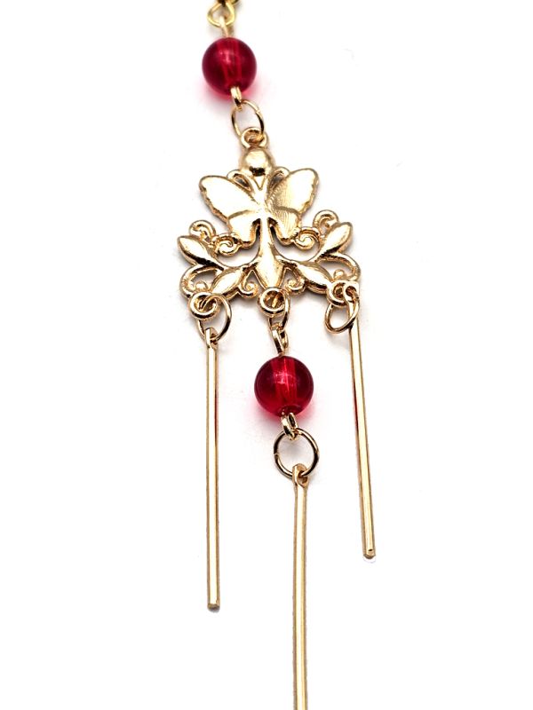 Cliquez sur la vignette pour agrandir et survolez la photo pour zoomer Boucles d'oreilles chinoises en émail - Cloisonné - Les papillons 5