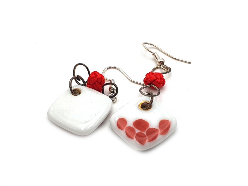 Cliquez sur la vignette pour agrandir et survolez la photo pour zoomer Boucles d'Oreilles Empereur du Japon - Cerisier 3