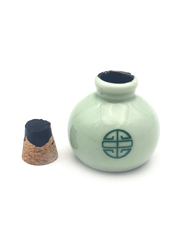Cliquez sur la vignette pour agrandir et survolez la photo pour zoomer Bouteille en porcelaine - Encre de Chine liquide - 10ml - Pot vert celadon - Encre qualité supérieur 2