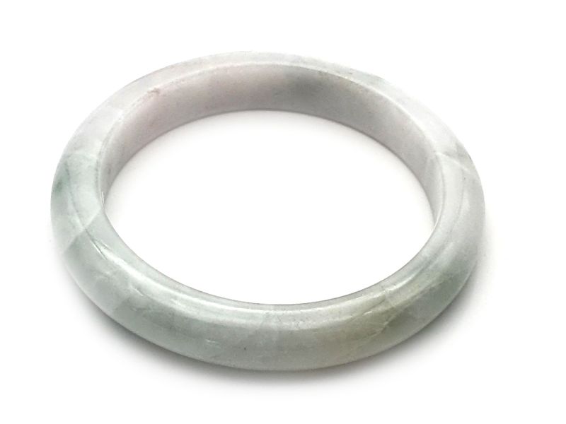 Cliquez sur la vignette pour agrandir et survolez la photo pour zoomer Bracelet en Jade - Jonc catégorie A 5.85cm - Vert pâle 2