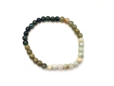 Bracelet en Jade - Perles de jade de 6mm - dégradé - 3 verts