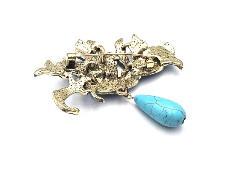 Cliquez sur la vignette pour agrandir et survolez la photo pour zoomer Broche chinoise en émail - Cloisonnée - Fleur 3