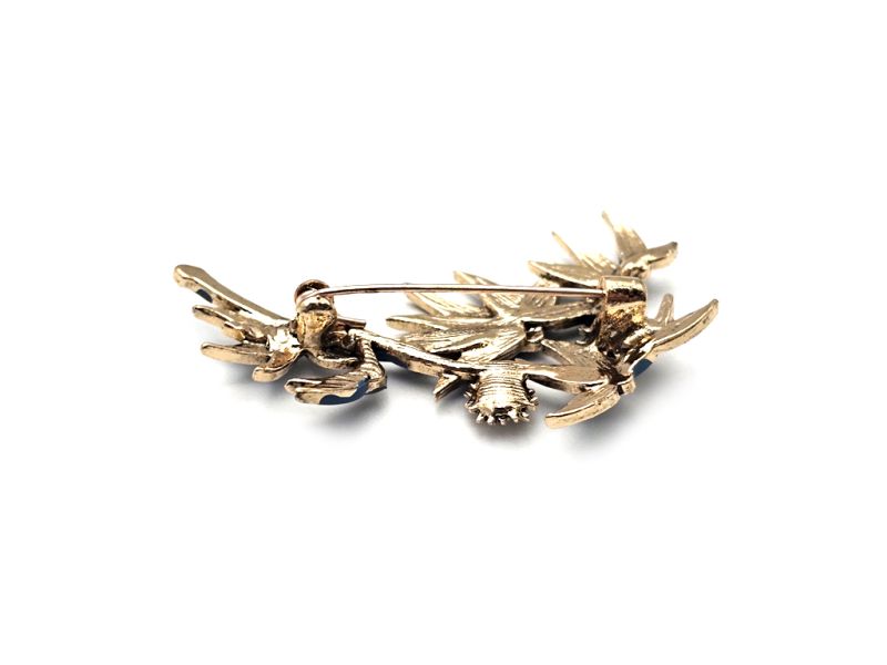 Cliquez sur la vignette pour agrandir et survolez la photo pour zoomer Broche chinoise en émail - Cloisonnée - Les feuilles de bambou 3