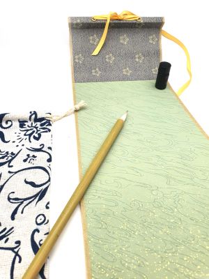 Calligraphie Chinoise - Kakemono à peindre - DIY - Moyen - Bleu/vert Calligraphie Chinoise - Kakemono à peindre - DIY - Moyen - Bleu/vert