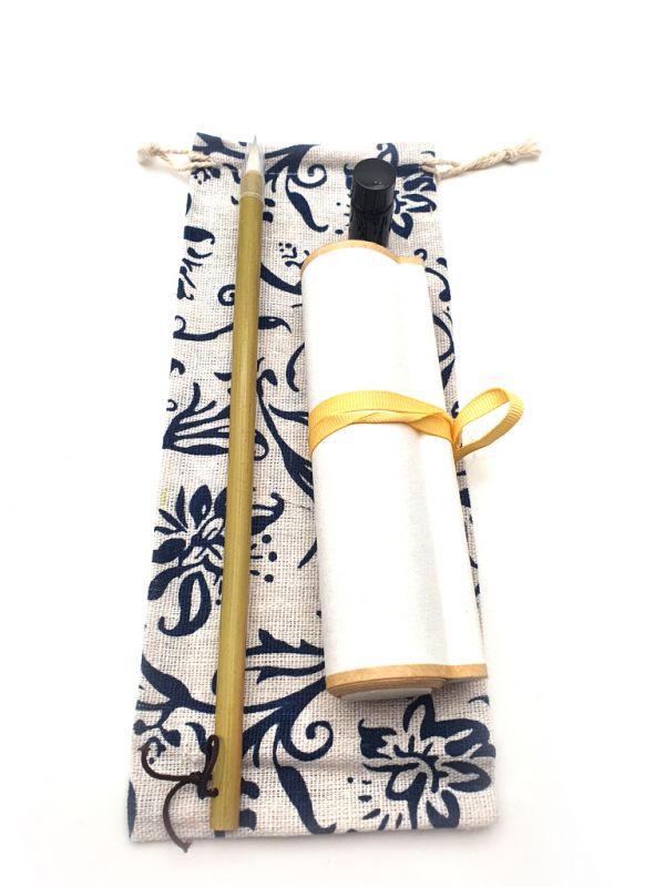 Cliquez sur la vignette pour agrandir et survolez la photo pour zoomer Calligraphie Chinoise - Kakemono à peindre - DIY - Moyen - Jaune 3