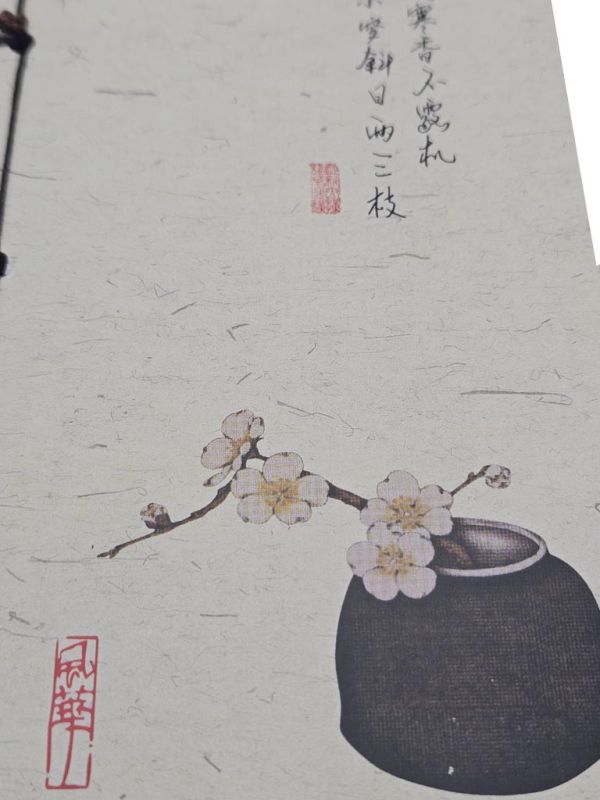 Cliquez sur la vignette pour agrandir et survolez la photo pour zoomer Carnet de Calligraphie Reliure Tradition – Édition Fleurs de Prunier 2