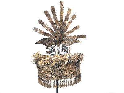 Chapeau de la Minorité Chinoise Miao Coiffe de Mariage Chapeau de la Minorité Chinoise Miao Coiffe de Mariage