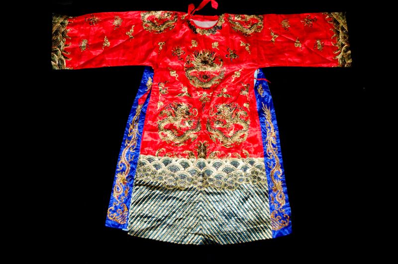 Costume traditionnels de Théâtre Chinois (age 10ans) - Rouge - Qualité exceptionnelle