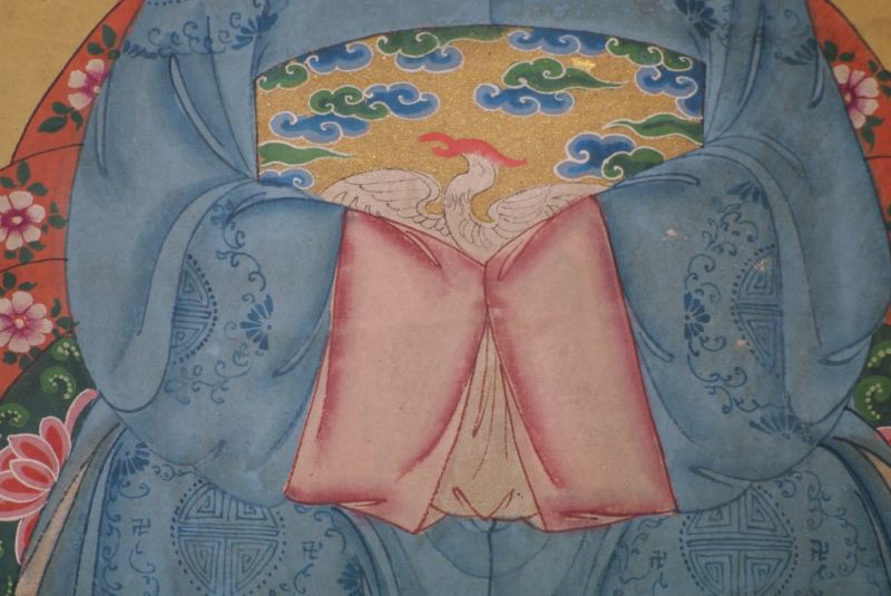 Cliquez sur la vignette pour agrandir et survolez la photo pour zoomer Couple d'ancêtres chinois Peinture Chinoise Bleu Ciel 5